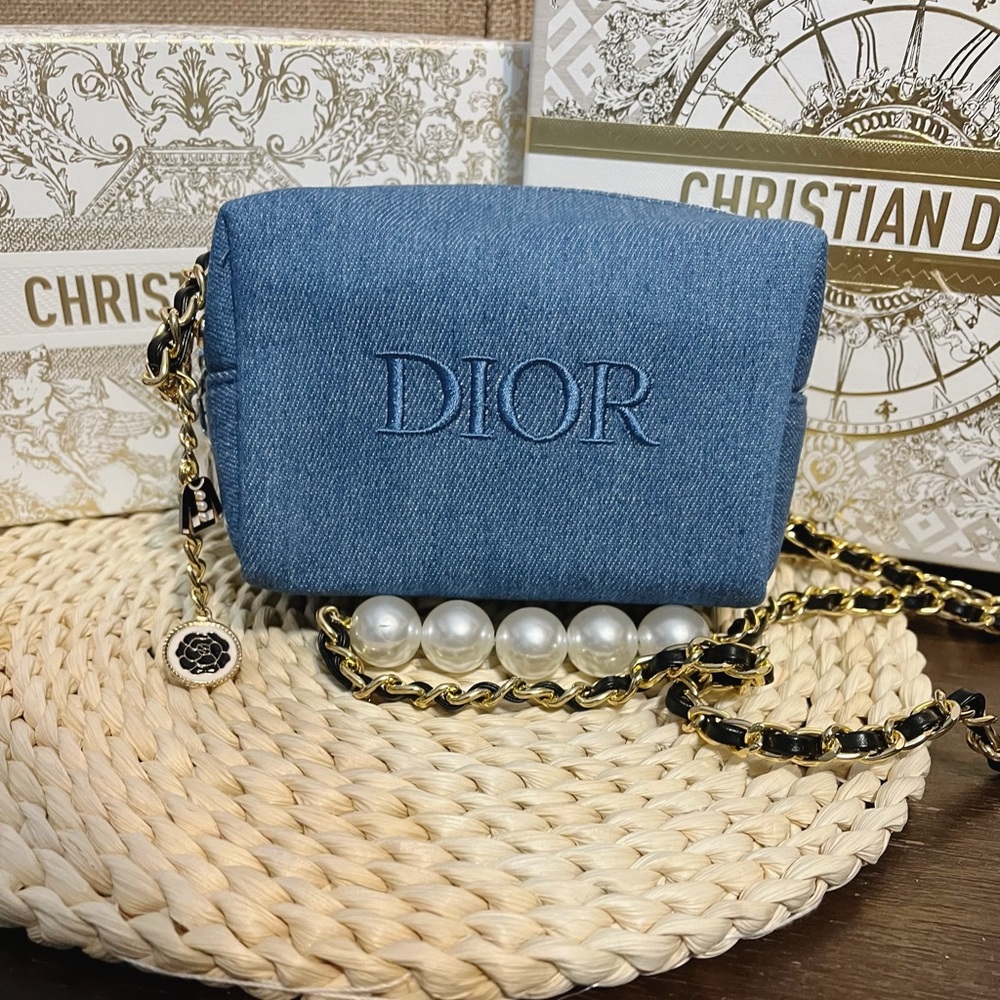 Dior cosmetic bag/pouch to crossbody bag